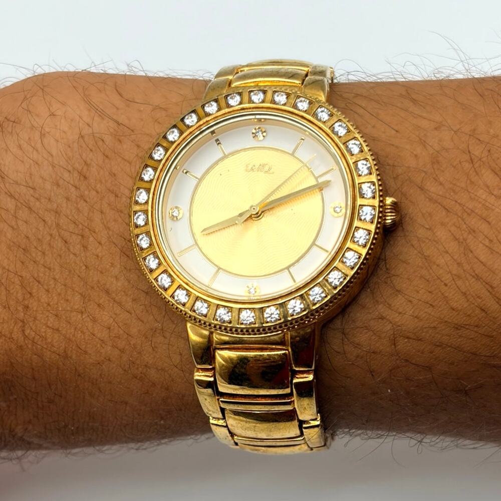 Gold & Silver Crystal DMQ Watch